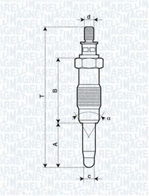 MAGNETI MARELLI 062583003304 -  Свеча накаливания